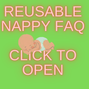 Reusable nappy FAQ. Click to open