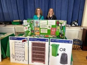 An EAV stall at a public event showing some of our food waste prevention sorting games