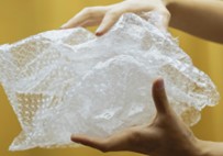 image of a piece of bubble wrap being held